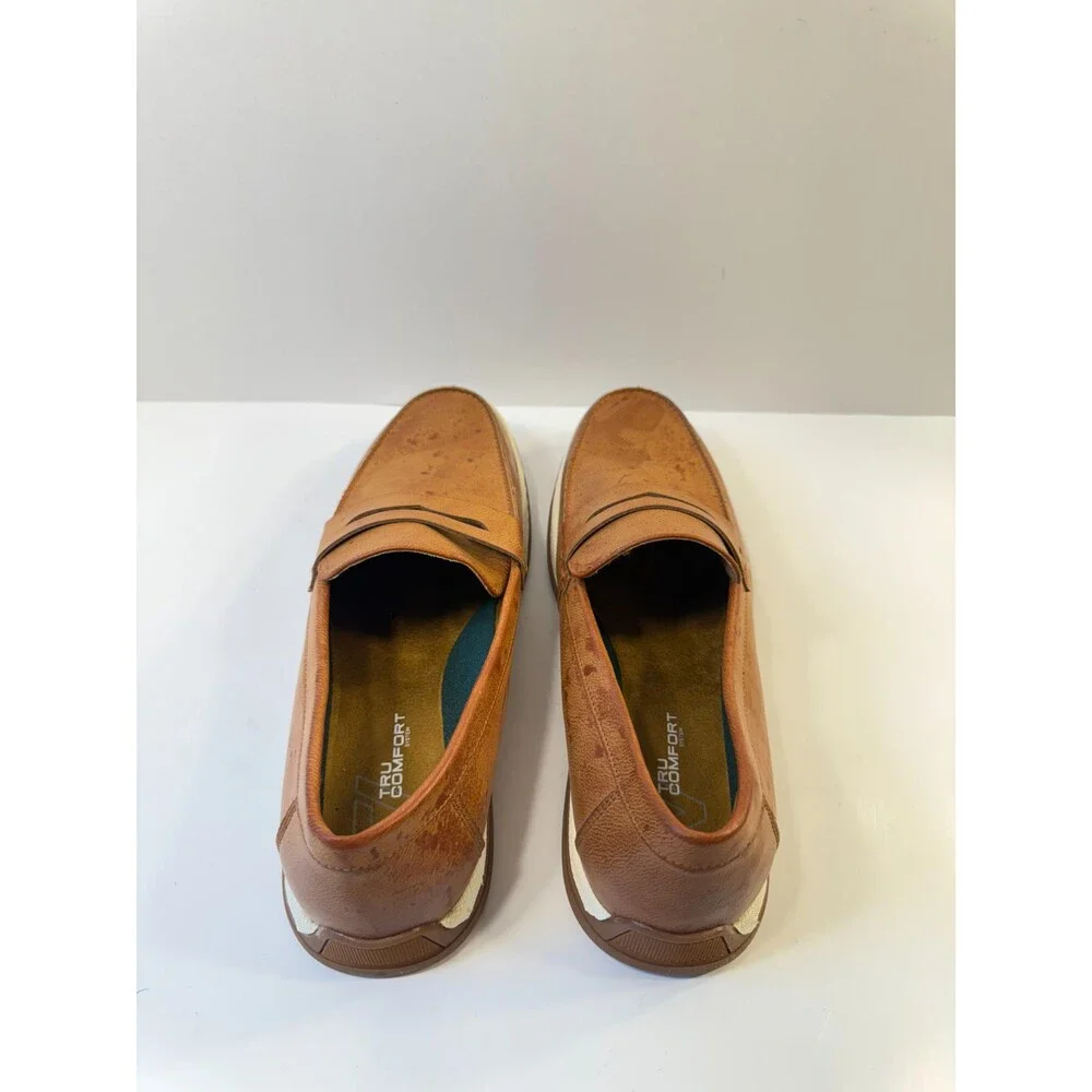 Vance Mens Brantley Penny Loafer Slip-on Perforated Pattern Round-Toe 10.5